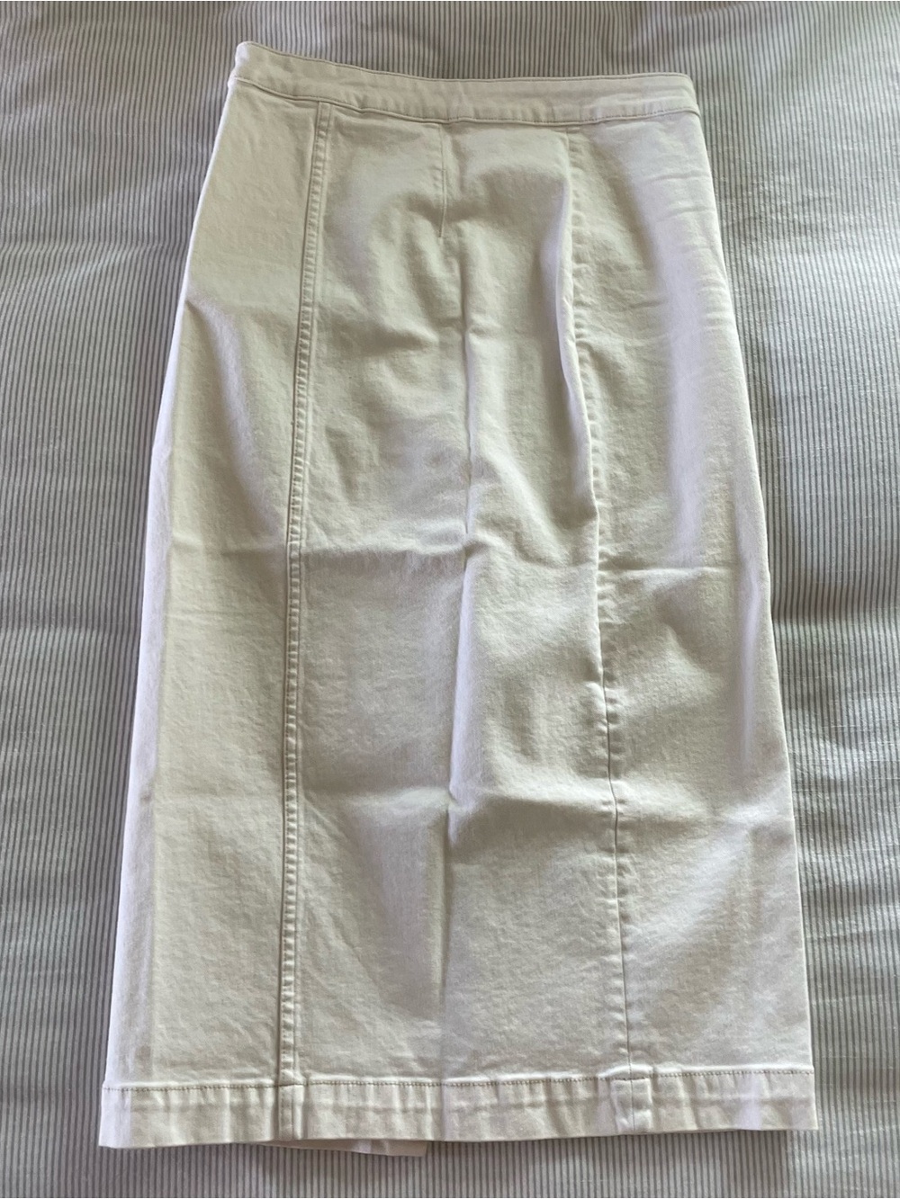 Free People White Button-Front Midi Skirt - Picture 3 of 4